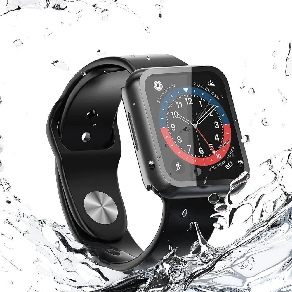 Misxi 2-Pack Waterproof Hard Case with Tempered Glass Ultra-Thin Protective Cove